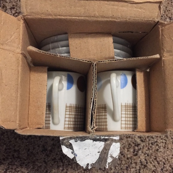 Espresso Ceramic Plate Cup Set Kawaii Mini Colorful Coffee Bean Polka Dot - Picture 5 of 6